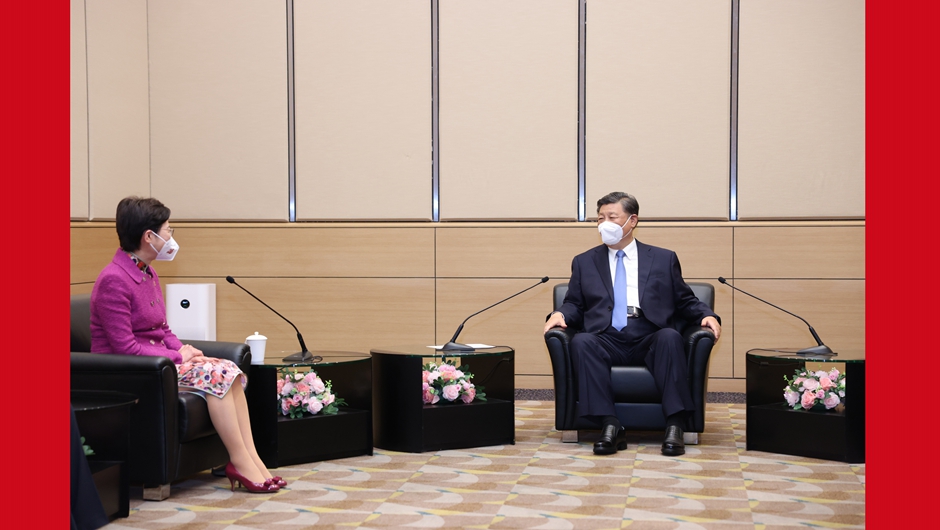 習近平會(huì )見(jiàn)林鄭月娥