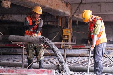 合肥軌道交通7號線(xiàn)工程車(chē)站主體結構完工