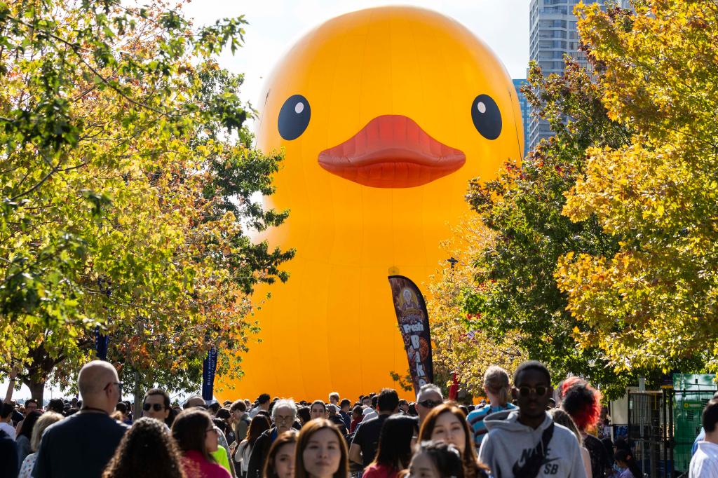 “大黃鴨”亮相多倫多