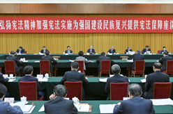 趙樂(lè )際出席“弘揚憲法精神，加強憲法實(shí)施，為強國建設、民族復興提供憲法保障”座談會(huì )并講話(huà)