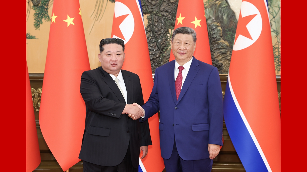 習近平同朝鮮勞動(dòng)黨總書(shū)記、國務(wù)委員長(cháng)金正恩舉行會(huì )談